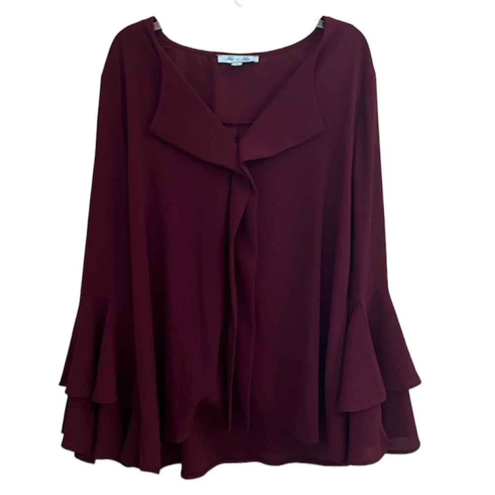 She and Sky Long Sleeve Blouse